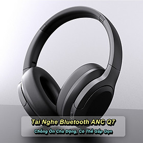 Tai Nghe Dạng Chụp Giảm Ồn Chủ Động ANC Q7-22H Bluetooth 5.3 - hàng cao cấp (Black)