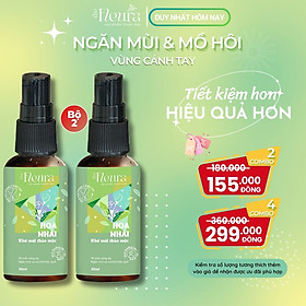 COMBO 2 Chai Khử mùi hôi nách hoa nhài, ngăn mùi hôi và mồ hôi vùng cánh tay an toàn và thân thiện
