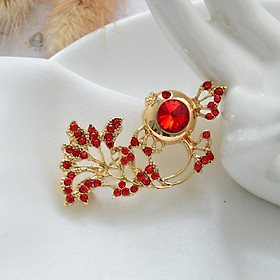 Red Gold Two   Rhinestone Goldfish   Brooch Pin Wedding Bridal Dress