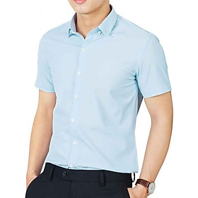Áo Sơ Mi Nam Trơn Ngắn Tay Công Sở Cao Cấp