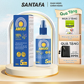 Xịt Xua Đuổi Muỗi Và Côn Trùng Santafa Thảo Mộc Thiên Nhiên An Toàn Hiệu Quả Dùng Cho Trẻ Em Và Phụ Nữ Có Thai chai 100ml
