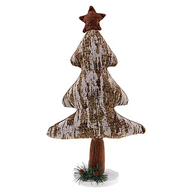 Mini Christmas Tree Fabric Xmas Pine Tree Tabletop Ornaments Decor Green