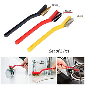 Set 03 chiếc bàn chải sắt Echo Metal, giúp vệ sinh những nơi nhỏ hẹp, các ngóc ngách khó tiếp cận - nội địa Nhật Bản