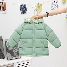 Áo khoác phao cho bé trai và bé gái phong cách Hàn Quốc dày dặn siêu ấm size từ 3 - 7 tuổi
