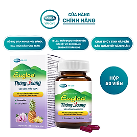 Viên uống thảo dược hỗ trợ giảm các triệu chứng do viêm mũi, viêm xoang EUGICA THÔNG XOANG (Hộp 50 viên)