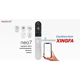 Khóa cửa vân tay thông minh cao cấp cho cửa nhôm xingfa, mở qua APP, thẻ từ, cấp mã mở khóa từ xa Neolock - NEO7S