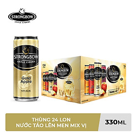 Thùng 24 Lon Cao Strongbow Cider Đặc Biệt 4 Vị (330ml / Lon)
