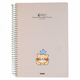 Sổ lò xo đơn Caro (6 x 6) mm A4 - 300 trang; Klong - MS 591