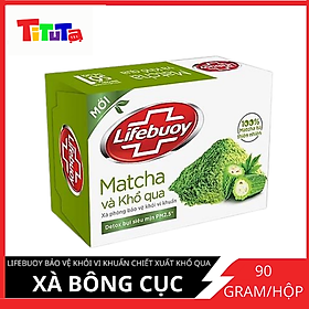 Xà bông cục Lifebuoy Bảo vệ khỏi vi khuẩn Matcha và Khổ qua 90g