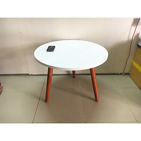 Mua Bàn tròn trắng 3 chân nâu phòng khách 60x45