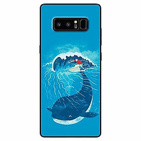 Ốp lưng dành cho Samsung Note 8 mẫu Ván Cá Voi