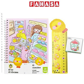 Sổ Tay Lò Xo A5 - Kẻ Ngang - 100 Trang 100gsm - Cô Tiên Xanh - Cửa Hàng Squishy