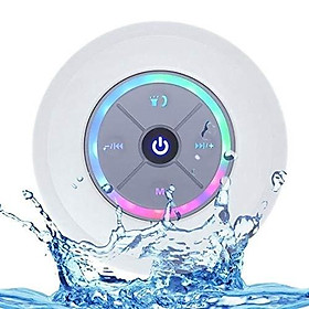 Loa tắm Bluetooth Rainbow LED với đài FM, IP67 di động hoàn toàn không thấm nước, loa rảnh tay. Có thể sạc lại bằng micro USB, loa hoàn hảo cho golf, bãi biển, vòi hoa sen và nhà