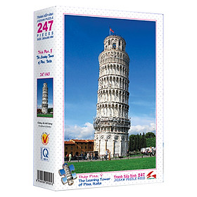 Tranh xếp Hình Tia Sáng Tháp Pisa Italy