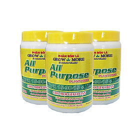 Phân bón Grow More NPK 15-30-15 All Purpose 100g/hũ - Combo 3 hũ | Chuyên dùng hoa lan, hoa hồng, bonsai | Tăng cường bộ rễ, cứng cây, dễ ra bông