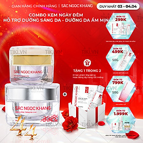 Bộ kem dưỡng ngày và đêm: Kem ban ngày 5 trong 1 (30ml) + Kem ban đêm (30g) giúp dưỡng ẩm, nâng tông, sáng da, làm mờ vết thâm, sạm, nám
