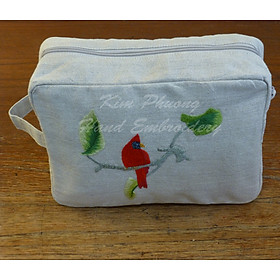 Túi vải thêu tay đựng đồ dùng cá nhân 