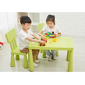Mua Bộ bàn ghế Nhựa Cao Cấp cho Bé - Màu Xanh Bơ