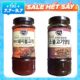 Combo Sốt Ướp BBQ Thịt Heo Bulgogi Beksul 290g Và Sốt Ướp Thịt Bò BBQ