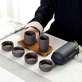 Mua Bộ Bình Trà Gốm Sứ 4 Tách Kèm Túi Đựng Du Lịch Cao Cấp
