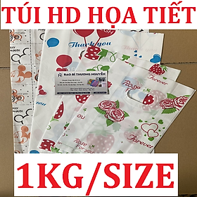 Mua 1Kg Túi Xốp HD in họa tiết ngẫu nhiên  Dùng đựng mỹ phẩm  quần áo  gói hàng online tiện dụng  Đủ size lựa chọn  Bao Bì Thương Nguyễn