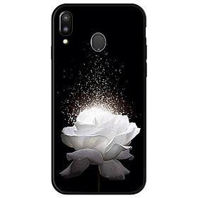 Ốp lưng cho Samsung Galaxy M20 hoa trắng 1 - Hàng chính hãng