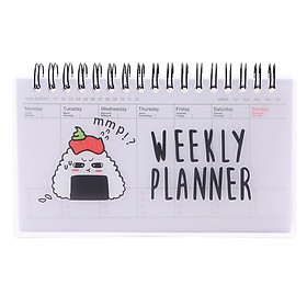 Sổ Kế Hoạch Lò Xo Weekly Planner Sushi (16.2 x 9 cm) - Mẫu Ngẫu Nhiên