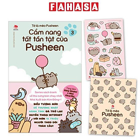 Sách - Tớ Là Mèo Pusheen - Tập 3 - Cẩm Nang Tất Tần Tật Của Pusheen - Tặng Kèm Bảng Sticker + Mini Clearfile