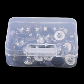 50 Sets 17mm Heavy Duty Snap Fastener Buttons Canvas DIY Leather Press Stud