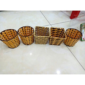 Mua Giỏ đan vuông  tròn để giấy  bút  đũa