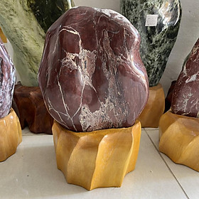 Mua Cây đá màu đỏ mận chín cao 28 cm  nặng 3.5 kg cho người mệnh Thổ và Hỏa