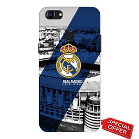Ốp lưng dành cho điện thoại Oppo F5- nhựa dẻo Silicone in hình Câu lạc bộ Real Madrid (Sọc xanh chéo)