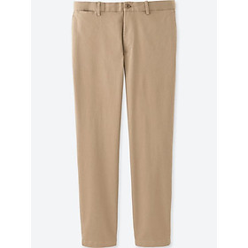 Quần Kaki Nam EZY COTTON RELAXED FIT ANKLE PANTS BEIGE - SIZE 30,31,32,33,34