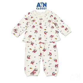 Bộ quần áo Dài bé gái họa tiết Thỏ My Melody Trắng thun cotton