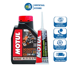 [Mẫu Mới] Nhớt cao cấp cho xe tay ga đời mới Motul Scooter Power LE 5W40 800ml tặng nhớt hộp số Motul Gear 80W90 120ml