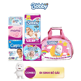 Combo đi sinh màu hồng Bobby