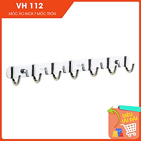 Mua Móc treo quần áo gắn tường 7 móc tròn Inox (sáng bóng  bền bỉ) VH112