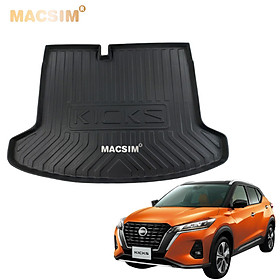 Thảm lót cốp cao cấp NISSAN KICKS 2022 chất liệu TPV thương hiệu Macsim màu đen