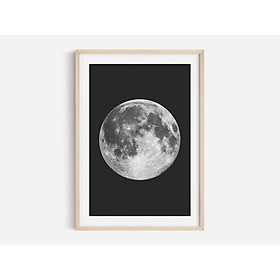 Tranh in cao cấp | Tranh nghệ thuật trừu tượng - Moon Print, Abstract Print, Full Moon Art