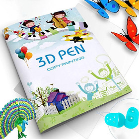 Sách vẽ bằng bút in 3D Có thể tái sử dụng đầy màu sắc 22/40 mẫu Giấy dày Tấm trong suốt Mẫu tranh dành cho quà tặng 3D Pen Kid