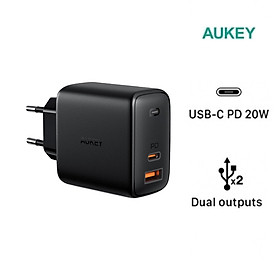 Cốc Sạc Nhanh AUKEY PA-B3 Cổng Type C Power Delivery 65W - Hàng chính hãng