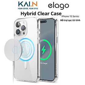 Ốp Lưng Trong Suốt Elago Mag Hybird Clear Case Sạc Không Dây Dành Cho iPhone 15 PRO MAX / iPhone 15 Pro - HÀNG CHÍNH HÃNG