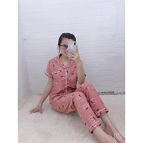 Set đồ mặc nhà tay ngắn quần dài - Giao màu ngẫu nhiên - Freesize - HUYEN