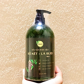 Dầu gội dược liệu BỒ KẾT - LÁ BƯỞI 2in1 - Ngăn tóc rụng, kích mọc tóc GREENBON ( 500ML )