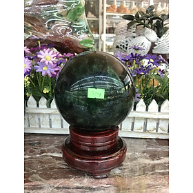 Mua Quả cầu phong thủy đá thạch anh xanh - Đường kính 12 cm  12 3 cm  12 6 cm  12 7 cm và 13 2 cm