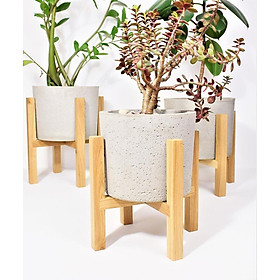Mua Chân đế gỗ đặt chậu cây có vít  phủ chống thấm Size S (H24xW20 lọt lòng)