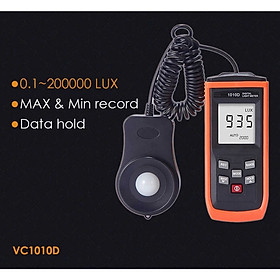 Mua Thiết bị chuyên dụng đo cường độ ánh sáng cảm biến  nhanh nhạy  độ chính xác cao VC1010D cao cấp (Tặng đèn pin mini bóp tay- giao màu ngẫu nhiên)