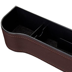 Car Seat  Filler Plug in Holder PU Leather for Phones Cards Black