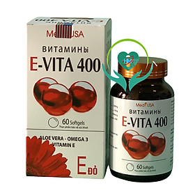 Vitamin E Đỏ 400 vinaphar - Hộp 60 Viên -Hỗ trợ tăng độ đàn hồi cho da