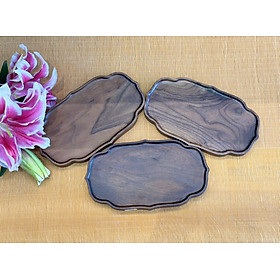 KHAY TRÀ GỖ ÓC CHÓ - KÍCH THƯỚC 27X15CM - ĐỘ BỀN CAO - KHAY TRÀ NHỎ TIỆN LỢI - WOOD TEA TRAY